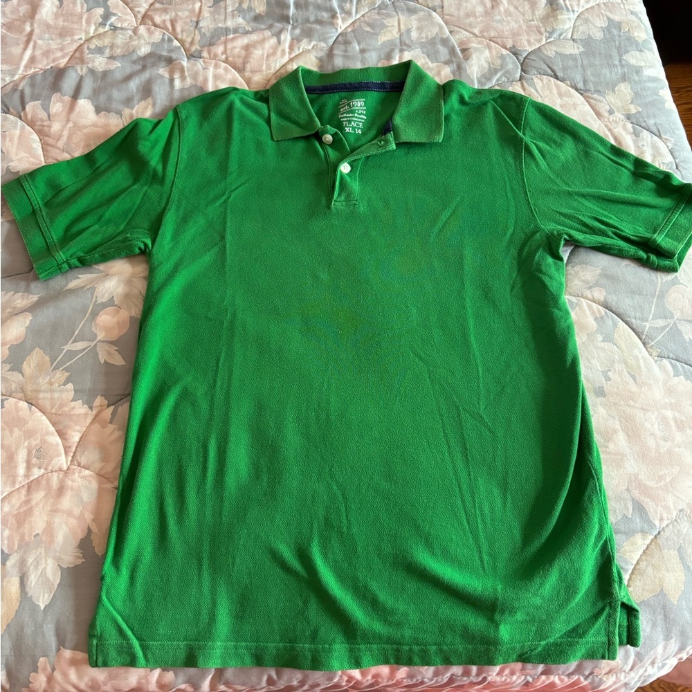 Boys Children’s Place Green Polo Shirt Size XL 14